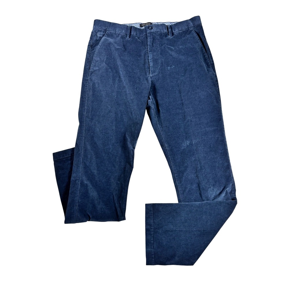 Banana Republic Kentfield Pant Mens 36x34 Navy Blue Corduroy Straight Trousers